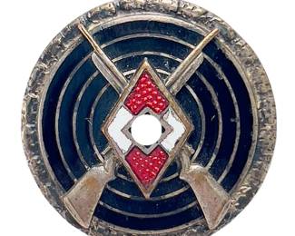 WWII German Third Reich Hitler Youth (HJ) Marksmanship Badge - RZM M1/63