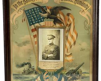 WWI KIA US Yankee Division Soldier's Memorial, Corp. Arthur W. Burns, 101st Inf., South Boston Hero