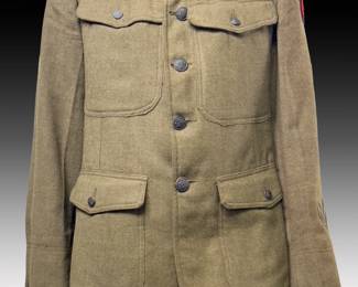 WWI Tunic - Named & Dated 1917, Wounded Twice, Army of Occupation Miltary Uniform