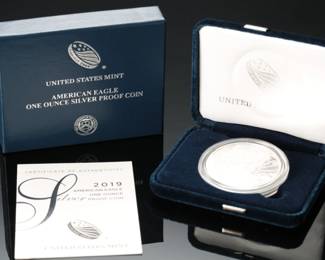 #3 2019-S American Eagle One Ounce Silver Proof Coin 19EM San Francisco Mint