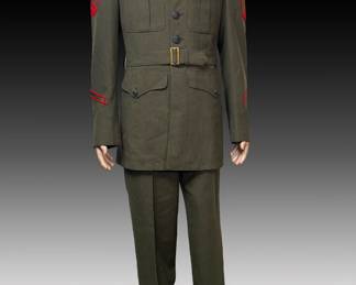 Vintage 1974 USMC Marine Corps Service "A" Uniform - Named Infantry Staff Sergeant (SSgt)
