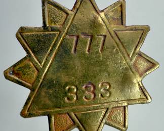Rare Early 20th C. Austrian Occult "Order Star" Insignia of Theodor Czepl