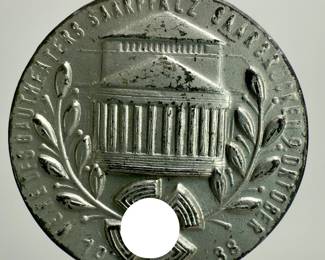 1938 German Gautheater Saarpfalz Dedication Tinnie - Saarbrücken Event