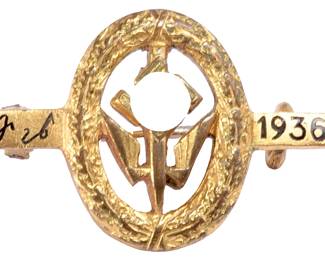 1936 German Third Reich Reichsnährstand Exhibition Tinnie / Day Badge by Hoffstätter