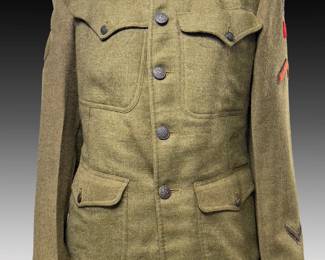 WWI US Army 2nd Engineers Corp Tunic Military Uniform Jacket Coat
