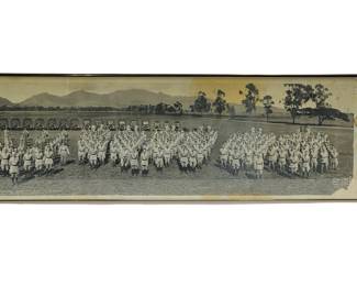 1935 Panoramic Photo 27th Infantry "Wolfhounds" at Schofield Barracks, Hawaii, Pre-WWII