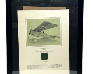 WWI German Fokker D-VII 'U.10' Original Fabric - Captured by American Pilots - National Air and Space Museum Artifact