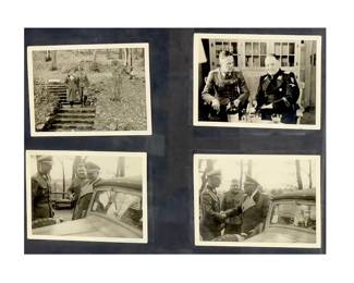 WWII German Generals Hasso von Manteuffel & Sepp Dietrich - Original Photo Montage - Battle of the Bulge / Ardennes Offensive - Knight's Cross with Diamonds - 1944