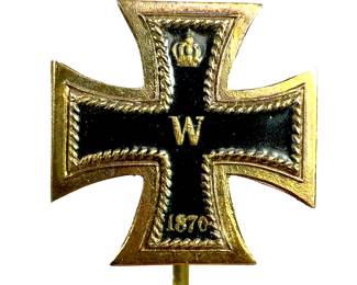 Imperial German 1870 Iron Cross Veterans' Association Stickpin (St. Sebastian)