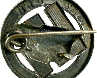 German WWII Third Reich NSDStB Pin - National Socialist Students' League Stahlhelm Badge