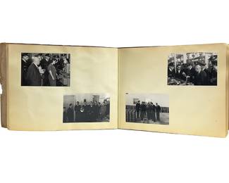 1943 WWII German Photo Album: Daimler-Benz S-Boat Engine Factory Visit by Kriegsmarine Grand Admiral Dönitz – Stuttgart – Official Propaganda – Mb 501