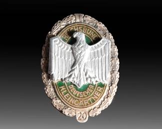 German Weimar Republic Gardeners Association 20-Year Pin - Reichsbund Deutscher Kleingärtner