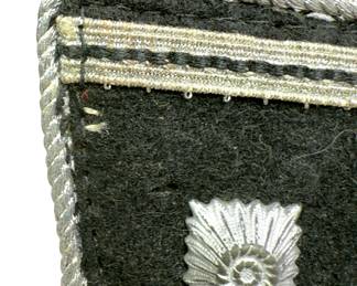 WWII German SS Senior NCO Collar Tab - Waffen-SS Hauptscharführer Rank Insignia