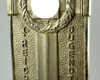 Very Early 1932 Hitler Youth (HJ) 1st National Rally Badge - Potsdam Reichsjugendtag - Maker Marked