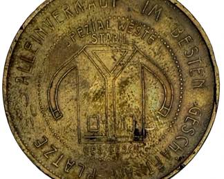 German Weimar Republic Hindenburg Advertising Token - "Spezial-Weste"