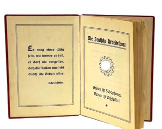 Original WWII German Third Reich DAF Membership Book - Deutsche Arbeitsfront Mitgliedsbuch 1930s-40s