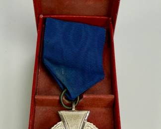 Cased German WWII 25-Year Faithful Service Decoration by Friedrich Keller
