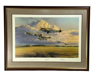 Robert Taylor "The Abbeville Boys" Signed Lithograph, Hand-Signed by Luftwaffe Ace ADOLF GALLAND, #1010/1250, WWII Aviation Art