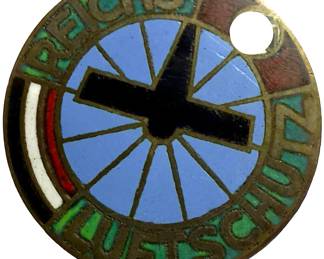 Third Reich Reichsluftschutzbund (RLB) Air Raid Protection Enameled Membership Pin