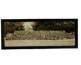 WWI 1917 Panoramic Photo E Company 117th US Engineers 42nd Rainbow Division at Camp Lewis, WA