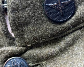WWI US Army M1917 Wool Tunic - Air Service Corporal, 3rd Aero Park & 3AIC Patches