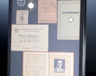 WWII Third Reich Named Grouping of Engineer Hermann Saacke of Kiel - Comprehensive Document & Insignia Archive - TeNo, RLB, NSFK, NSDAP, WWI Vet