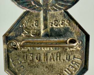 1934 German Third Reich Tinnie - "Day of Handicrafts" Crafts & Trade Badge - Treu Ohne Wandel