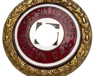 WWII German Numbered Golden Party Badge (Goldenes Parteiabzeichen) 25mm by Jos. Fuess