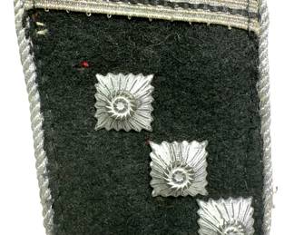 WWII German SS Senior NCO Collar Tab - Waffen-SS Hauptscharführer Rank Insignia
