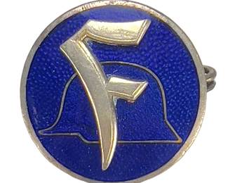 German Weimar Republic Stahlhelm Veterans "Frauenbund" Women's League Enameled Membership Badge