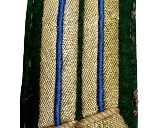 WWII German Army Wehrmacht Officials (Beamte) Collar Tabs - Matched Pair - Blue Waffenfarbe for Administrative Corps