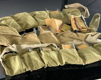 Lot of 3 WWII Korean War Bandoliers