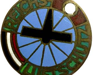 Third Reich Reichsluftschutzbund (RLB) Air Raid Protection Enameled Membership Pin