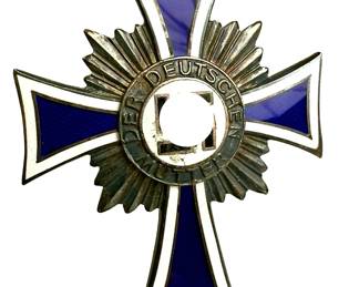 WWII Era Third Reich Honour Cross of the German Mother in Silver - 2nd Class Mutterkreuz with Full Ribbon