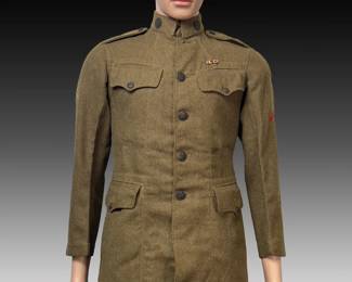 Documented WWI US Army M1917 Uniform - Pte. David L. Carter, 36th "Arrowhead" Div. - Wounded, 18 Mos Overseas