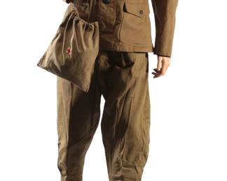 WWI US Army Medical Corps Military Uniform Tunic, Pants, Hat, New York Port of Embarkation
