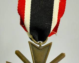 German WWII Third Reich War Merit Cross 2nd Class with Swords (KVK II) & Ribbon