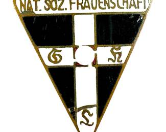 Early German WWII NS-Frauenschaft Women's League Badge - Ges. Gesch. Marked