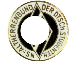 WWII German NSDStB Student League Alumni Badge - RZM M1/83 - Altherrenbund Pin