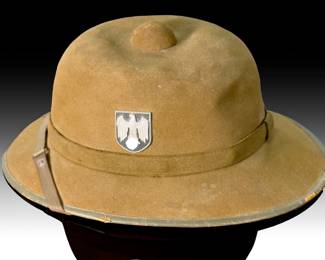 Original German WWII Heer Second Pattern Tropical Pith Helmet Tropenhelm Southern Front