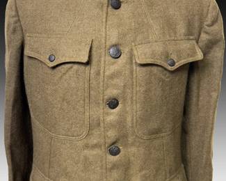 WWI US Army M1917 Doughboy Tunic - Engineer Corporal AEF Service & Discharge Chevrons