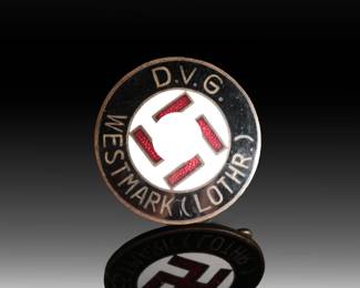 WWII German DVG Gau Westmark (Lorraine) Supporter's Pin by W. Redo