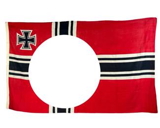 WWII German Reichskriegsflagge - Marked Reich War Flag - 1.5x2.5 Meter Kriegsmarine Size - Third Reich Era