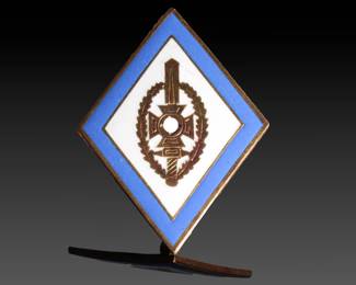 German Third Reich NSKOV Membership Badge - Blue Border Regional Variant - War Victims Care Veterans Pin
