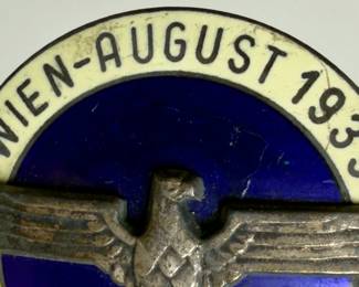 1939 Third Reich "World Student Games" Vienna Tinnie - Pre-WWII Propaganda Badge