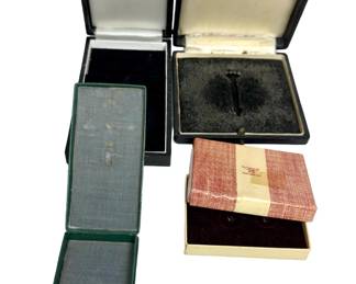 Lot of 4 WWII Era German & US Medal Award Cases - Knight's Cross & Iron Cross