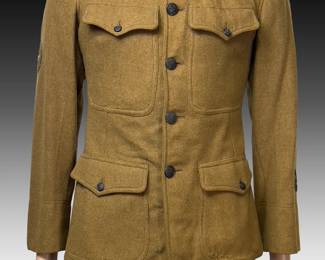 WWI Doughboy Tunic - Signal Corps Aviation & District of Paris Bullion SSI w/ Wound Chevron