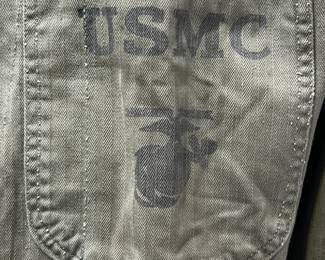 WWII USMC P-41 HBT Utility Jacket - Marine Corps, Pacific Iwo Jima Era