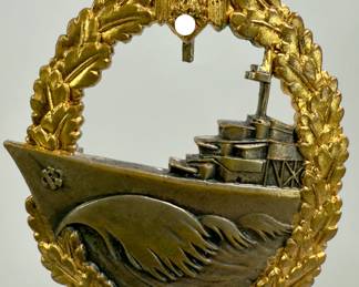 WWII German Navy (Kriegsmarine) Destroyer War Badge by GWL