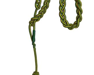 U.S. Army WWII-Style French Fourragère - Yellow & Green (Médaille Militaire) Shoulder Cord